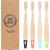 Sea Turtle Plant-Based Bristles Bamboo Toothbrushes Soft Natural Toothbrush for Kids 4 Pack