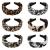 Belle vous hair band Leopard pattern -wide upper part -cross knot hair band ladies -turban headband girls (6 -pack) Knoted elastic bohemian hair band hair straps women -6 designs