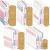 Supervitae 500 Pcs Fabric Adhesive Bandages Assorted Sizes Flexible Breathable Bandages Patch Bandages Fabric Bandages for Family First Aid Skin Wrap Finger Wound  Natural