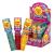 Chupa Chups Frooze Pops counter display contains 12 Lollis with candy gel to push out in the 3 types of blueberry strawberry & tropical 12 x 26g