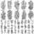Yazhiji 40 sheets Lasting Temporary Tattoos Large Chrysanthemum and Lotus Flowers Collection Waterproof Temporary Fake Tattoo Stickers for Women and Girls.