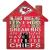 Fan Creations NFL Kansas City Chiefs Unisex Kansas City Chiefs House Sign, Team Color, 12 inch
