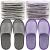 Frcctre 16 Pairs Disposable Slippers  Cotton Linen Open Toe Spa Slippers for Women and Men  Breathable Non-Slip Disposable Slippers for Travel Guests Hotel Home  Gray and Purple