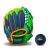 Franklin Sports Teeball Recreational Series Fielding Glove with Baseball 9.5" Glove and Ball Navy/Lime/Orange
