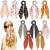 10 Pcs Floral Hair Scarf with Ribbon satin Hair Scarves Bow Hair Scrunchies Floral Ribbon Scrunchies Elastic Floral Bow Hair Ties 2 in 1 Vintage Hair Accessories for Women Girls