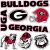 University of Georgia Sticker Bulldogs UGA Dawgs Stickers Vinyl Decals Laptop Water Bottle Car Scrapbook T2 (Type 2)
