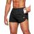 G Gradual Men's Running Shorts 3 Inch Quick Dry Gym Athletic Workout Short Shorts for Men with Liner and Zipper Pockets Black Medium