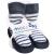 Mocc Ons moccasin washable leather sole slipper socks (18-24 Months Nautical Stripe)