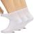 Hugh Ugoli Women's Bamboo Ankle Loose Fit Diabetic Socks, Soft, Seamless Toe, Wide Non-Binding, 3 Pairs, Shoe Size: 6-9/10-12 6-9 White