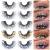 Glitter Lashes Colored False Eyelashes Wispy Lashes 5 Pairs Dramatic Lashes Cat Eye Festival Lashes Pack 5 Style by Zegaine Hot Wink