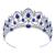 SWEETV Crystal Wedding Tiara for Bride Rhinestone Princess Crown for Women  Olivia Quinceanera Crown Bridal Costume Jewelry Hair Accessories  Blue Royal Blue