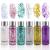 6 Bottle glitter for face body facial glitter body glitter gel make -up with 3 small spoons for Christmas Festival Masquerade Birthday makeup (white/gold/silver/pink/green/purple)