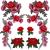 BronaGrand 10 Pieces 5 Pairs Embroidered Patches Rose Flower Sew on Patch Applique for DIY Clothing, Jeans,Sewing style 1,5 pairs