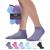 Pembrook Diabetic Socks for Women and Men - 6 Pairs Ankle Low Cut Seamless Diabetic Socks Women | Neuropathy Socks for Women | Womens Diabetic Socks Medium Bright Colors 1 - 6 Pairs