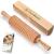 Magicbeech massage roller made of 100% beech wood-wood massage roll with handle massage device against cellulite for maderotherapy lymphatic drainage body massage