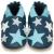 Baby Shoes with Soft Sole - Baby Girl Shoes - Baby Boy Shoes - Leather Toddler Shoes - Baby Walking Shoes 6-12 Months Blue Stars