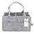 Parker Baby Diaper Caddy - Nursery Storage Bin and Car Organizer for Diapers and Baby Wipes - Grey Regular Gray