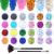 24 colors glitter set for nail glitter powder nail design accessories sequins tinker nail art glitter with brush for face body diy nail art make -up