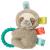 Taggies Sensory Stuffed Animal Soft Rattle with Teether Ring  Molasses Sloth Baby Rattle
