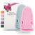 Lowell 2 pieces of peeling glove body hammam glove peeling for body and face glove peeling exfoliating gloves body scrub bonus peeling guide and 2 suction cups gray/pink