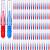 100 Pieces Braces Dental Brush Flosser for Cleaner Interdental Brush Toothpick Dental Tooth Flossing Head Oral Dental Hygiene Toothpick Cleaners Cleaning Tool(Red and Blue)