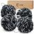 LMSMW Bath Body Poufs 4 Pack - Exfoliating Luffa Sponges for Men Women Charcoal Shower Mesh Pouf Loofah Sponge Bath Puffs Scrunchie Body Scrubbers Bathing Cleaning Loofahs Lufa Lofa Loffa Pad