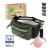 Pawzone Futter bag Dogs - treat for dogs - belly pocket for dogs accessories - treats for dogs - including reflector strap & additional belt for flexileine (olive green)