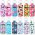 12 Pieces Mini Chapstick Holder Keychain Lip Balm Holders Elastic Waterproof Neoprene Lipstick Tracker Sleeve Keychains Egg Toy Filler Travel Accessories with Metal Ring for Birthday Gift, 12 Styles