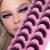 JIMIRE Mink Lashes Fluffy Natural Look 15MM Wispy False Eyelashes Fluttery Round Eye Cute 5D Volume Fake Lashes Bulk 8 Pairs Pack Mink Fluffy