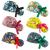 YEAJOIN Scrub Caps Women Bouffant Scrub Hats Caps for Nurses, Adjustable Working Cap with Button Ponytail Pouch Tie Back Hats for Women Long Hair Covers, 6PCS Multicolor