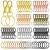100 Pieces Swivel Clasps Set 50 Piece Lanyard Snap Hooks with 50 Piece Key Chain Rings, Lobster Clasp Keychain Hooks Key Chain Clip Hooks Lobster Claw Clasps for Keychain Jewelry DIY (Multicolored)