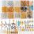 200pcs Hair Beads Jewelry  Dreadlocks Gem Crystal Hair Charms  Metal Hair Coils Rings  Gold And Silver Hair Jewels Pendants Braid Cuffs Clips Loc Tube Bead Braid Accessories for Hair Braids Decoration