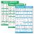 Palace Learning Barbell-Workout-Poster Band 1 & 2 + Stretch exercise table-set with 3 posters (laminated 45.7 x 61 cm) 3 pieces laminated 18 "x 24"