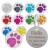 Quality Blue 25mm Glitter Paw Design Pet Id Tag Dog Cat Free Engraving and P&P