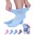 Doctor's Select Diabetic Socks for Men and Women - 4 Pairs | 1/4 Length Diabetic Socks Women | Mens Diabetic Socks Large Light Blue, Blue, Purple, Pink