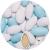 One -in 1 kg wedding almonds gracile mix white & sky blue matt ca 64 guest gifts wedding baptismal tonels sugar almonds candy candy cuffa confetti baptism confirmation light blue
