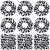 20 Pieces Western Cow Print Scrunchies Girl Hair Scrunchies Sports Scrunchy Hair Ties Elastic Silk Satin Scrunchies Hairband Scrunchy Ponytail Holder for Player Team Hair Accessories (Black)