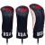 USA Golf Head Covers for Driver & Fairway Woods - Premium Leather Headcovers, Designed to Fit All Woods and Drivers Navy