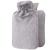 Qomfor Hot Water Bottle with Soft Cover - 1.8L Large - Classic Hot Water Bag for Pain Relief, Neck and Shoulders, Feet Warmer, Menstrual Cramps, Hot and Cold Therapy - Great Gift - Light Grey