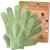 Exfoliating Gloves - Bamboo Shower Gloves - Bath and Body Exfoliator Mitts - Scrubs Away Ingrown Hair and Dead Skin - Natural Eco Microfibre Bath Gloves - Sage Green