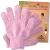Exfoliating Gloves - Bamboo Shower Gloves - Bath and Body Exfoliator Mitts - Scrubs Away Ingrown Hair and Dead Skin - Natural Eco Microfibre Bath Gloves - Pink