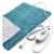 Pure Enrichment PureRelief XL (12" x 24") Electric Heating Pad for Back Pain and Cramps - 6 InstaHeat Settings Machine-Washable Soft Microplush 2-Hour Auto Shut-Off & Storage Bag (Blue)