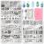 Budoci Nail Stamping Set 12 St Nail Stamping Plate Kit Nail Stamping Stencil Plates + Stamp + Suchaber + Stamping bag for nail stamp French Nail ATR Manicure 12 St Nail stamp plates set