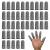 TSHAOUN 40 Pcs Finger Cots Finger Protectors Anti Cutting Finger Cover Reusable Anti-Slip Finger Sleeve Cut Resistant Protection for Garden Kitchen Work Sculpture Agricultural Affairs (Grey)