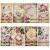 16 Sheets French Decoupage Paper Garden Floral Vintage Paper Flower Design Decorative Decoupage Supplies Rose Imprint Decoupage Decor for Crafts Wood Scrapbooking, 8.27 x 11.22 Inch (Exquisite)