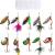 kingforest 5-10-20pcs Fishing Lures Spinnerbait for Bass Trout Salmon Walleye Hard Metal Spinner Baits Kit with Tackle Box 10pcs