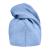 Hair turban quick -dry microfiber towel turban towel with loop and buttons absorbent microfiber hair turban universal size (blue)
