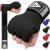 RDX Boxing Hand Wraps Inner Gloves Men Women, Quick 75cm Long Wrist Straps, Elasticated Padded Fist Under Mitts Protection, Muay Thai MMA Kickboxing Martial Arts Punching Speed Bag Training Bandages Black Large