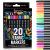 Zenacolor 20 Fabric Markers Pens Set - Non Toxic  Indelible and Permanent Fabric Paint Fine Point Textile Marker Pen - Pens Fine Point Tip
