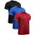 NELEUS Men's Dry Fit Mesh Athletic Shirts - Black,red,blue - Medium